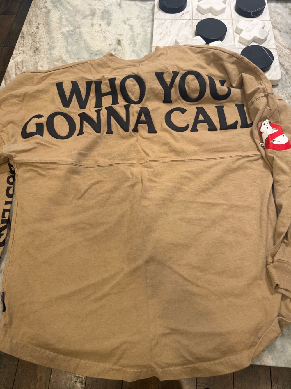 Spirit Jersey Ghost busters Halloween Horror Tan Long-Sleeve